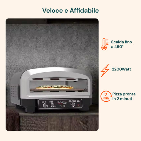 Forno Pizza Elettrico Professionale con Pala 2200W