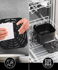Avilia Friggitrice ad Aria 6L Digitale Compatta 1350W Senza Olio con 8  Programmi Cestello Lavabile e Timer Ean-8056897155509