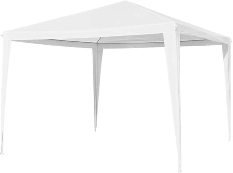 Gazebo 3x3m Struttura Tubolare in Acciaio Verniciato con Copertura Impermeabile Anti-UV Resistente Bianco Ean 8023755047634