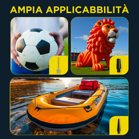 Compressore portatile con ampia applicabilità per palloni da calcio, gonfiabili giganti e gommoni - mini gonfiatore multifunzione per sport e tempo libero