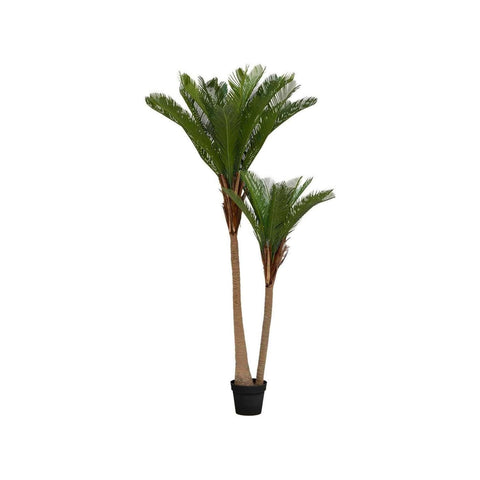 Künstliche Tropenpalme mit 2 Stämmen im Topf für Innenräume 180cm