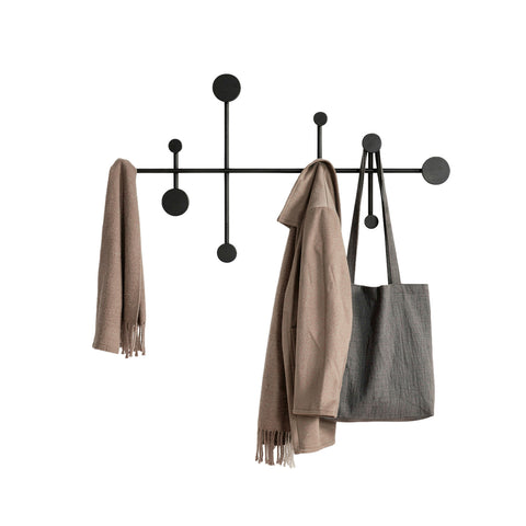 Moderne Wandgarderobe mit 10 robusten Metallhaken – 59x33,5 cm, Tragkraft 30 kg – Montageset inklusive