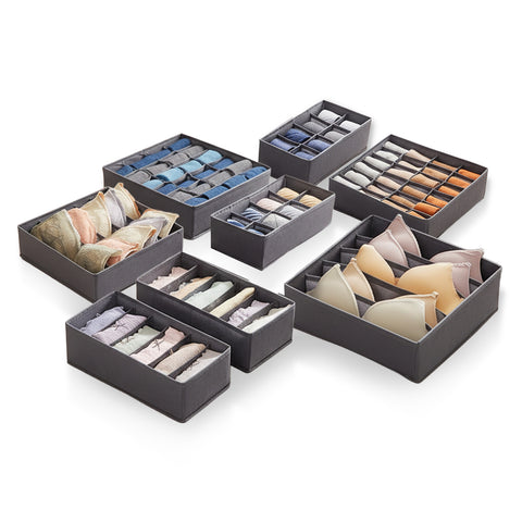 Schubladenteiler Set 8 faltbare Organizer für Schrank und Kommode