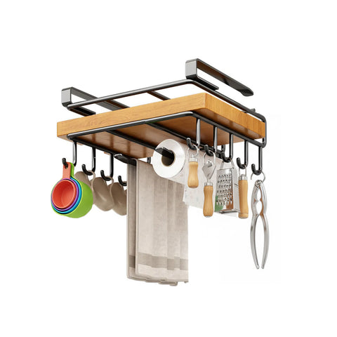 Küchenregal unter dem Hängeschrank mit Haken und Rollenhalter, platzsparend