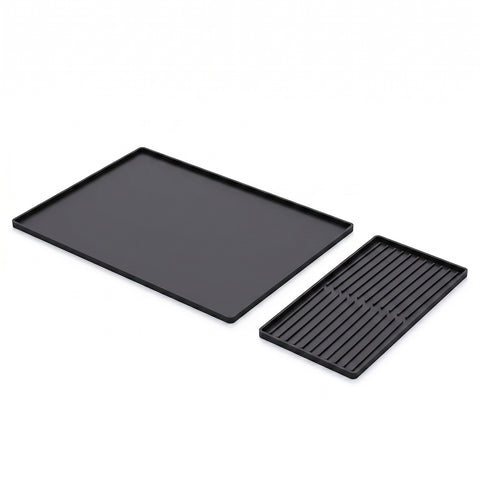 2-in-1 Silikon-Faltmatte mit hohem Rand – wasserdicht und staubdicht mit rutschfester Unterseite