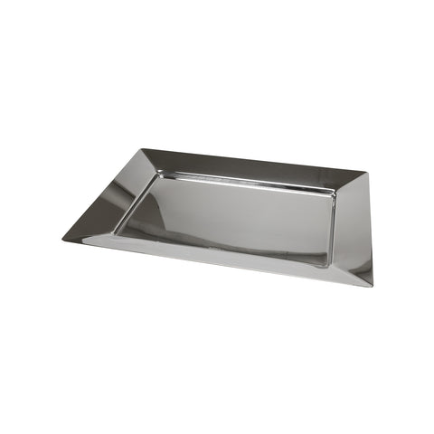 Rechteckiges Tablett aus Edelstahl 43x31cm