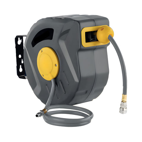 Tubo Aria Compressa 10m – Avvolgitore Automatico con Staffa da Parete