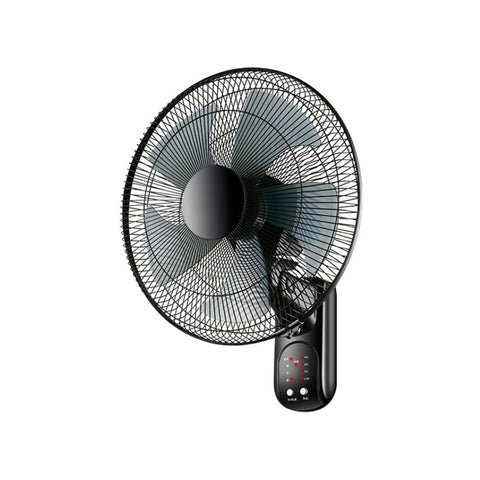 Wandventilator 5 Flügel 3 Geschwindigkeiten Mit Fernbedienung 60W Schwarz