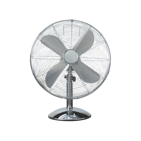 Tischventilator 4 Rotorblätter 3 Geschwindigkeiten Metall 50W 40cm