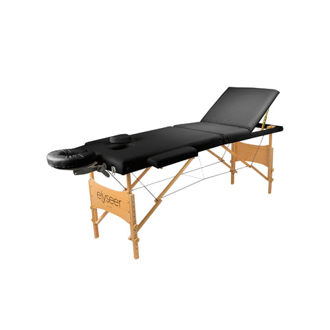 Massageliege klappbar schwarz