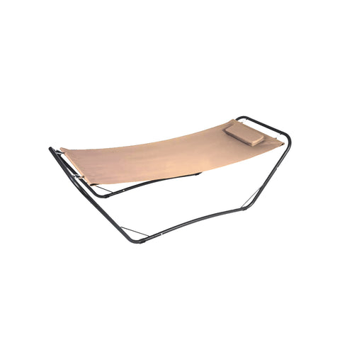 Hängematte mit Gestell Java aus Stahl 210x80x65cm Beige