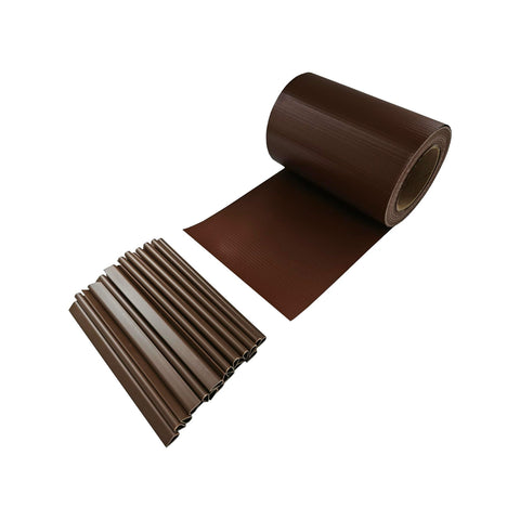 Sichtschutz für Balkon und Garten aus PVC 19x3500cm Braun