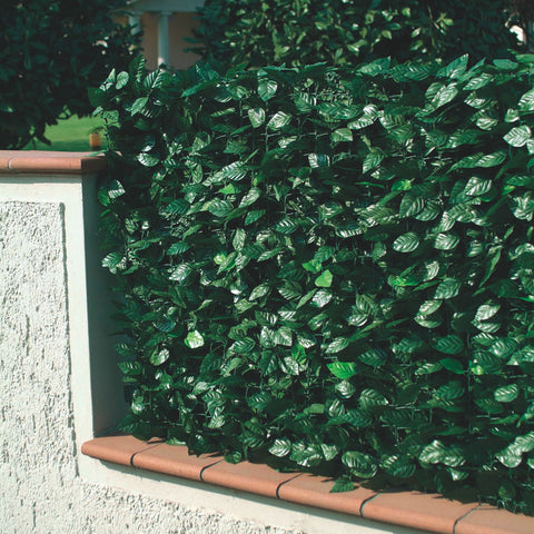garden friend recinzione pvc con foglie lauro e rete ombreggiante h150xl300 cm ean 8023755055622