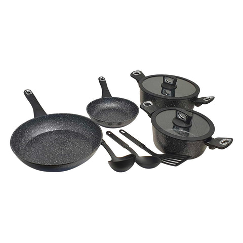 9-teiliges Induktionskochgeschirr-Set aus Lavastein
