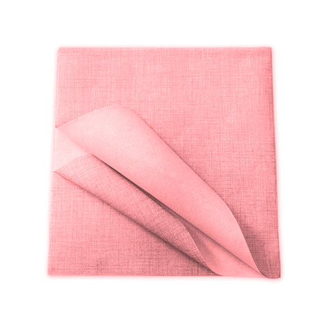 Set mit 100 rosa Einweg-Tischdecken aus Vliesstoff 100x100cm