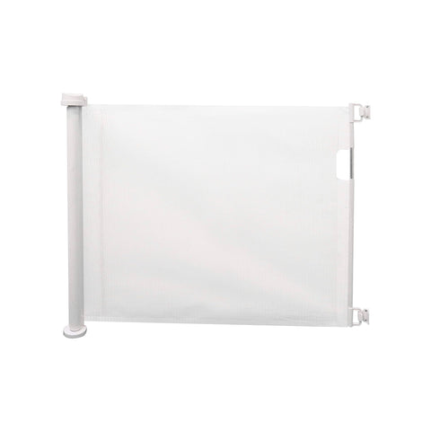 Kinderschutzgitter mit ausziehbarer Markise 130x8x88cm Weiß