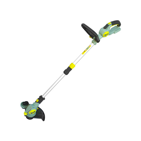 Akku-Teleskop-Rasentrimmer mit um 90° drehbarem Kopf und 120 cm ausziehbarem Stiel, 20V – 230Hz