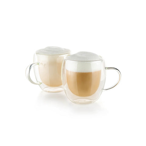 2er-Set Tee- und Kaffeetassen aus Glas 250ml