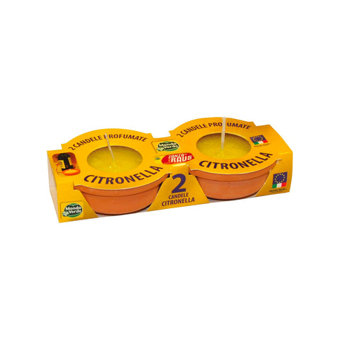 2er Set Citronella Kerzen in Folie 8cm