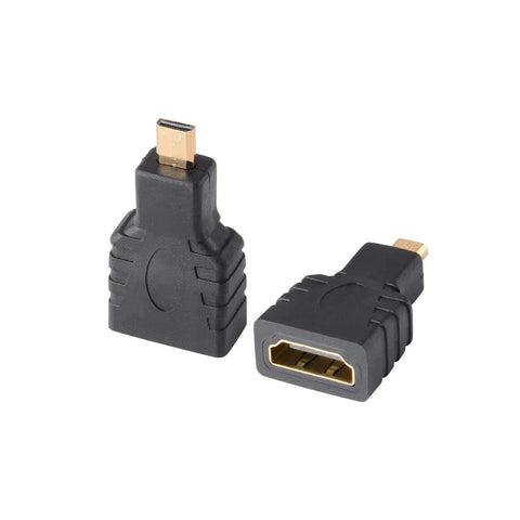 Micro-HDMI-Adapter mit Goldstecker Stecker/Buchse 2.0 Schwarz