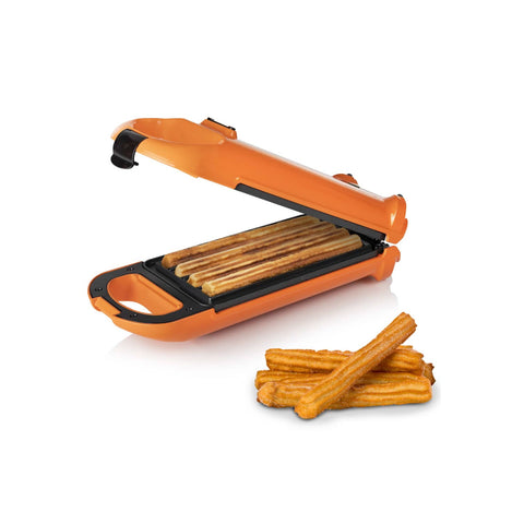 Elektrische antihaftbeschichtete Churros-Platte für 4 Churros, 700 W, Orange