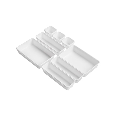 8-teiliges Set modularer Mehrzweck-Schubladenorganizer