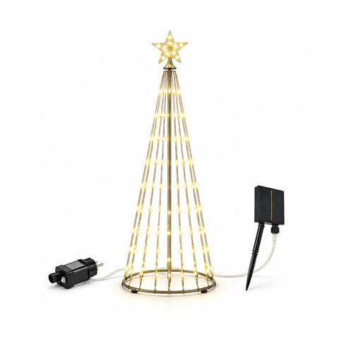 saint joy albero di natale luminoso 150 cm con 170 led e pannello solare ean 8056819081480