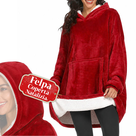 Decke mit Ärmeln und Kapuze, übergroßer Decken-Hoodie in 2 Farben