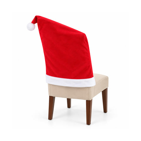 Weihnachtlicher Stuhlüberwurf mit Weihnachtsmannmütze, 50x60 cm