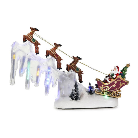 Weihnachtsschlitten mit Licht und Musik – 29x6x23cm