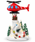 saint joy paesaggio natalizio con babbo natale in volo luci led e musica ean 8056819082067