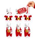 saint joy portaposate natalizi babbo natale set 6 pezzi in tnt e poliestere ean 8050043128065
