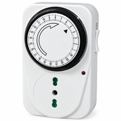 saint joy presa con timer 24 ore per accensione e spegnimento automatico timer meccanico giornaliero presa elettrica 220 240v potenza max 3000w ean 8056819081404