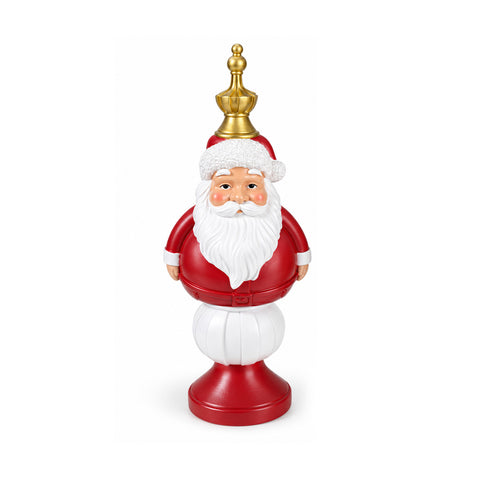 saint joy statuetta natalizia 35 cm in resina decorazione natale babbo natale soldatino schiaccianoci e orsetto rosso o bianco interno esterno ean 8056819080490