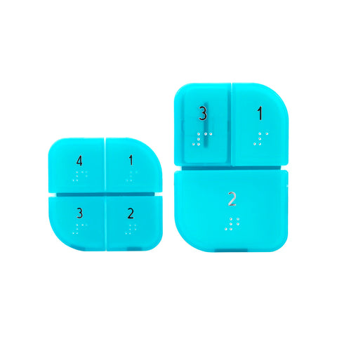 Pillenbox-Set 7 Tage Weiß und Hellblau