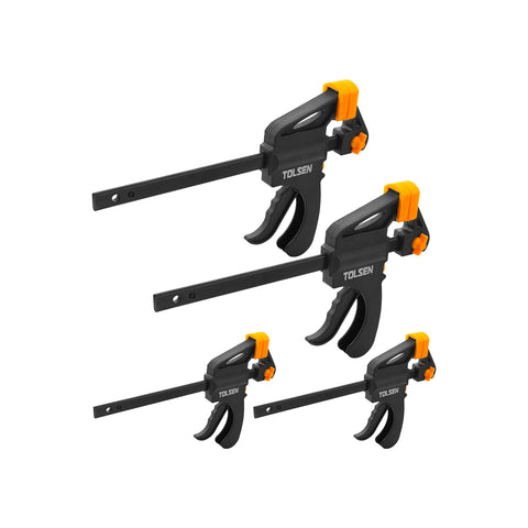 Set 4 Ratschenklemmen mit rutschfesten Polstern 10-15cm