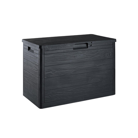 Outdoor-Aufbewahrungsbox 160L – Holzoptik, kompakt und robust