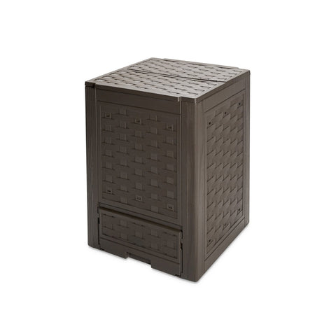 Compostiera Da Giardino In Rattan 300l Antracite