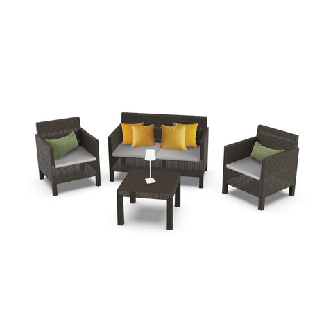 Gartensalon-Set Penelope, braun