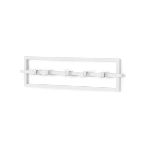 Wandgarderobe mit 5 Haken aus Stahl 53x6x15cm