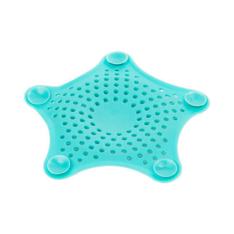 Haarsieb Seestern Blau für Badewanne