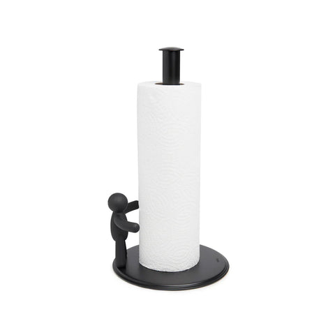 Küchenrollenhalter aus schwarzem Stahl