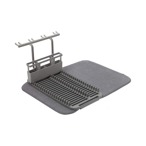 Abtropfgestell aus Stoff und Kunststoff 61x45x27cm Grau