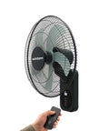 wintem barrow ventilatore da parete nero 40cm 60w 8 velocita con telecomando e timer 9h oscillazione 120 e inclinazione 30 ean 8056819040210