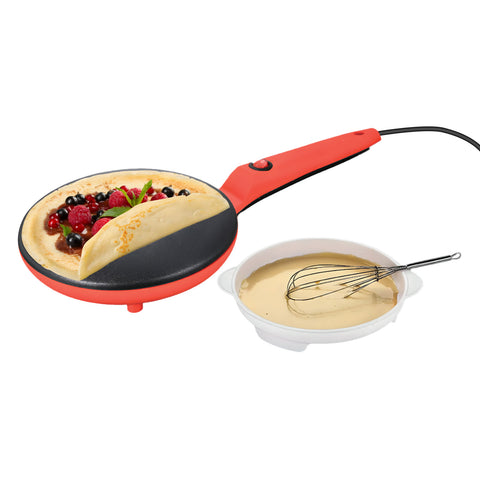 Crêpe Maker elektrisch 600W mit Antihaftbeschichtung und Zubehör
