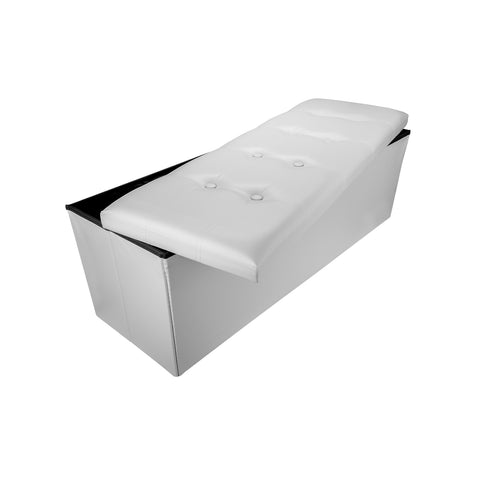 Sitzhocker Kergur zusammenklappbar Weiß 110x38x38cm