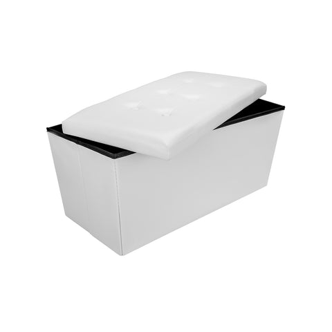 Pouf Kergur zusammenklappbar Weiß 76x38x38cm