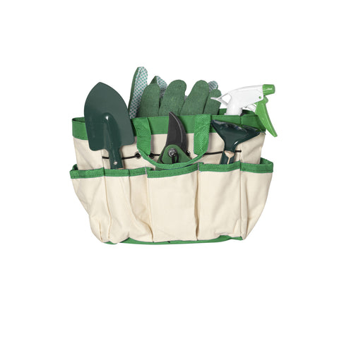 6-teiliges Garten-Set mit 30x20x15cm Tasche und Handschuhen – Komplett für den Außenbereich