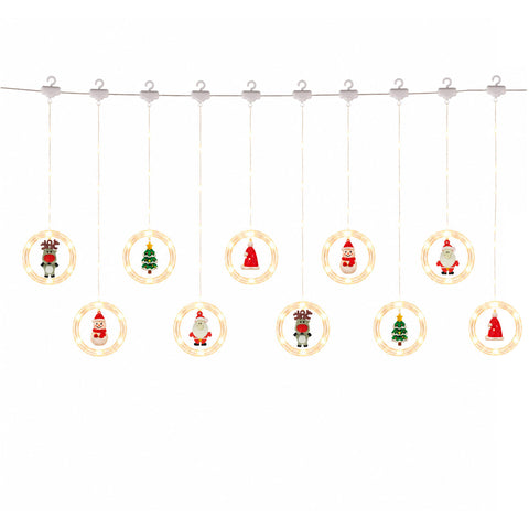 saint joy luci natalizie a batteria 10 pendenti led con decorazioni assortite ean 8050043128232