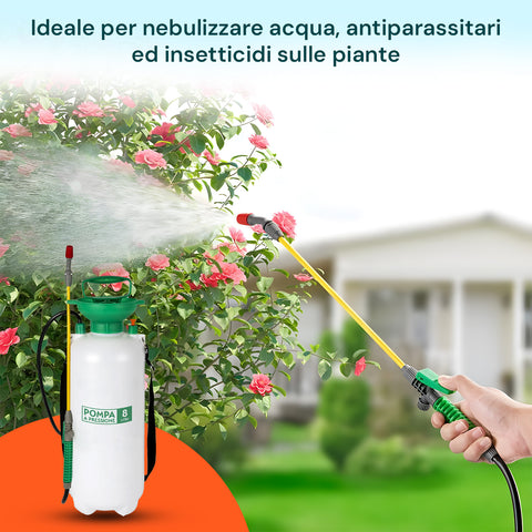 Pompa a pressione con valvola di sicurezza integrata per protezione da sovraccarichi, pressione massima 4,5 bar per utilizzo sicuro